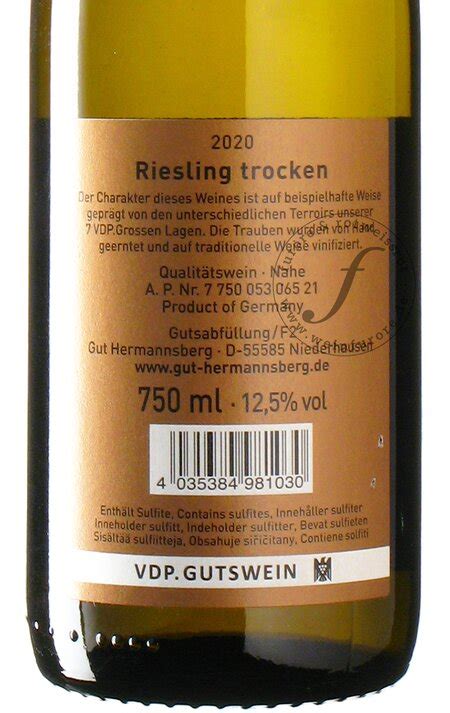 Riesling Terroirs Gut Hermannsberg Nahe Weinfurore