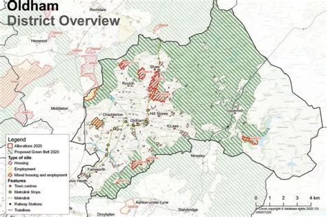 The Eight Oldham Sites In The Green Belt To Be Developed Under The Spatial Framework Regional