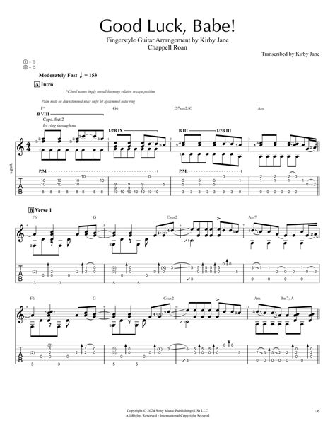 Good Luck Babe Arr Kirby Jane By Chappell Roan Sheet Music For