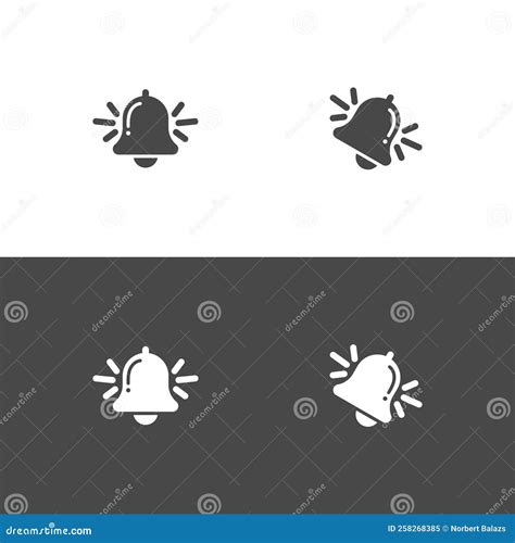 Bell Icons Notification Bell Symbols Message Bells Stock Vector