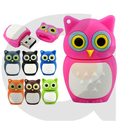 Usb 20 Cartoon Cute Owl Silicone High Speed Flash Drive 1gb 2gb 4gb 8gb 16gb 32gb 64gb 128gb