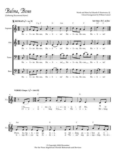 Halina Hesus Sheet Only Pdf