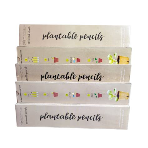 Plantable Pencils Pack Of 5 Eco Friendly Educational Products