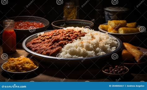 Fried Rice With Spicy Shrimp Paste Dip Thai Street Food Asian Food