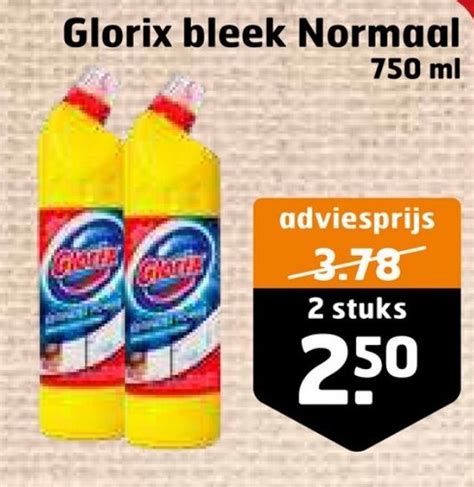 Glorix Bleek Normaal 750ml 2 Stuks Aanbieding Bij Trekpleister