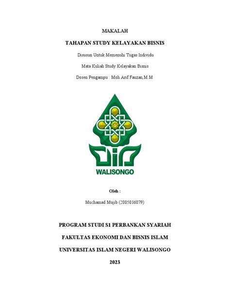 Tahapan Studi Kelayakan Bisnis Pdf