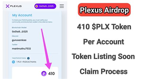 Plexus Airdrop Claim Free PLX Token Instant Token Listing Soon