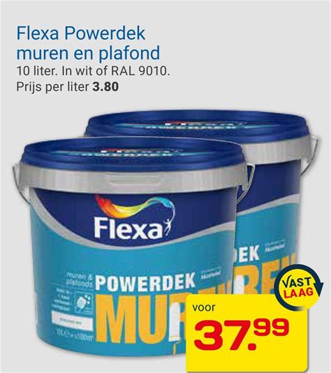 Flexa Powerdek Muren En Plafond Liter In Wit Of Ral