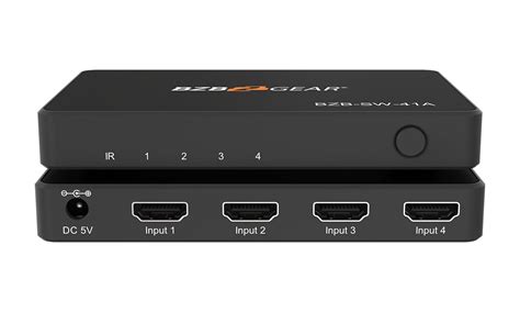 Bzbgear X K Uhd Ultra Slim Hdmi Switcher With Ir Remote Control