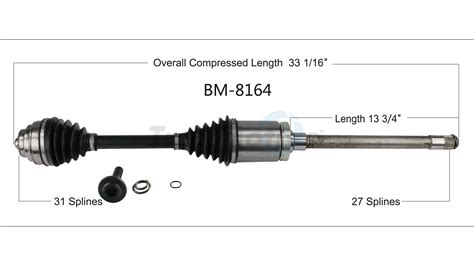 Bmw Cv Axle Shaft Front Passenger Side Updated Design