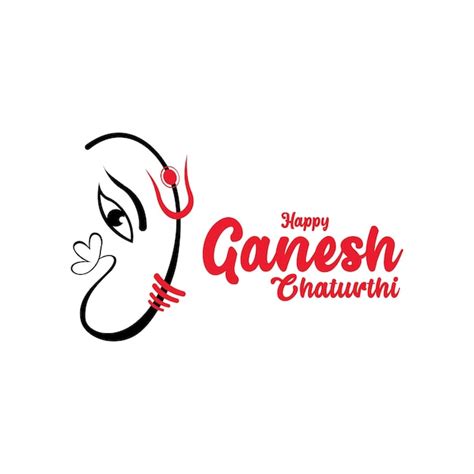 Joyeux Festival De Ganesh Chaturthi Salutation Avec Le Symbole Et La