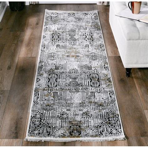 Bungalow Rose Machine Woven Power Loomed Performance Black Rug Wayfair