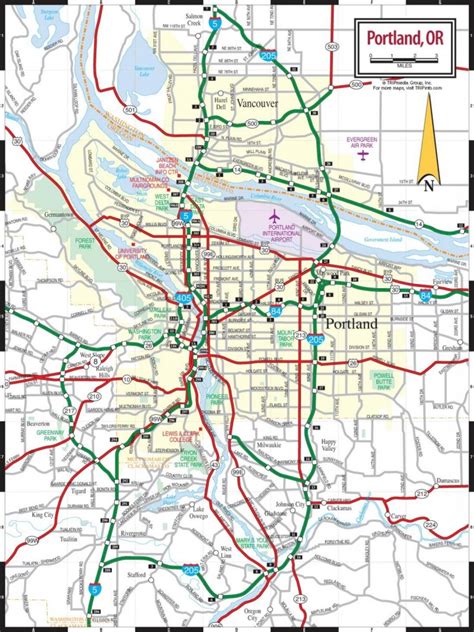 Map Of Portland Oregon Seattle Washington Surrounding Cities ...