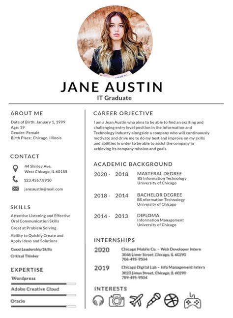 45 Fresh Graduate Cv Template Word Free Download Alfredofelicia