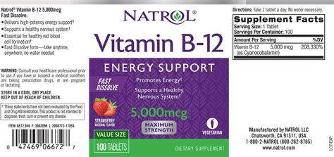 Natrol Vitamin B12 Fast Dissolve Tablets