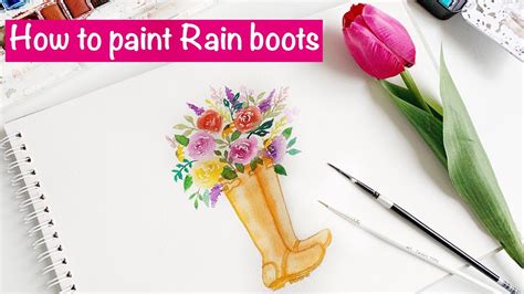 How To Paint Rain Boots With Flowers A Fun Spring Painting With