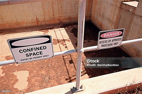 Confined Space Warning Signs Stock Photo - Download Image Now - Australia, Business Finance and ...