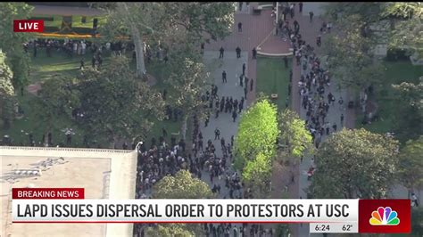 Aerial View Lapd Responds To Pro Palestine Protest At Usc Youtube