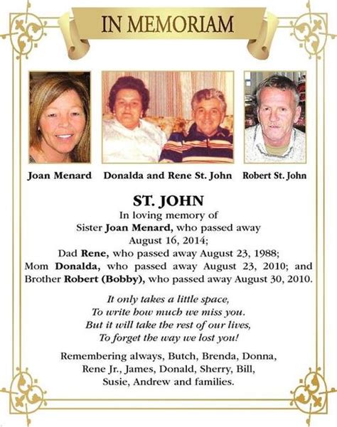 Joan Menard Obituary Cornwall Standard Freeholder