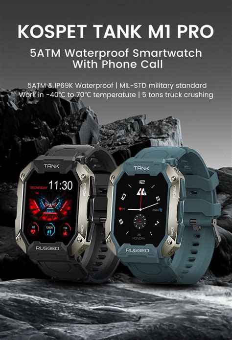 Kospet Tank M Pro Bluetooth Calling Waterproof Off