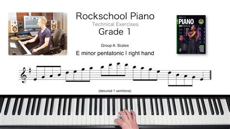 Rockschool Piano Grade 1 2019 Technical Exercises Detuned 1 Semitone