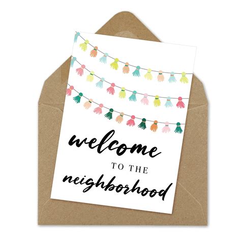 Welcome To The Neighborhood Printable Card Neighbor Card Neighborhood Welcome A6 Etsy