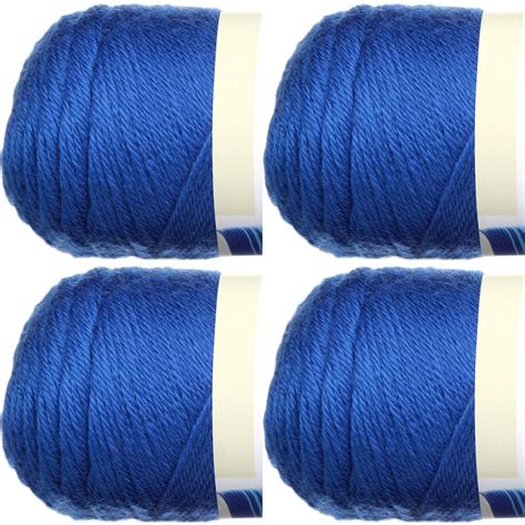 Spinrite Caron Simply Soft Solids Yarn Royal Blue 1 Pack Of 4 Piece