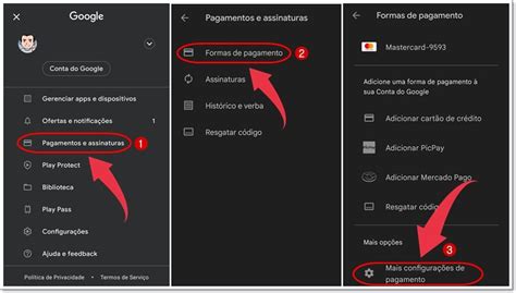 Como remover cartão de crédito da Play Store Excluir Cartão