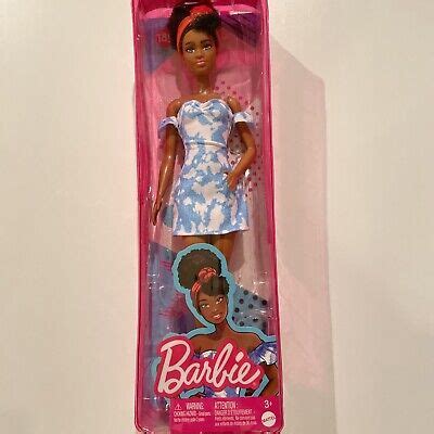 Barbie Fashionistas Doll Black Up Do Hair Off Shoulder Bleached