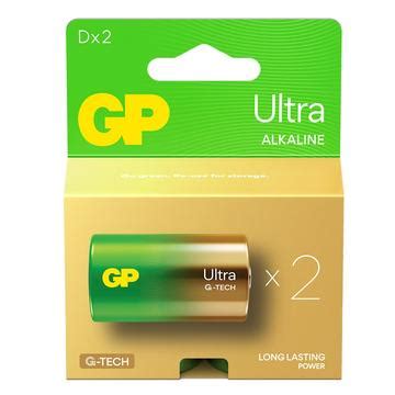 GP Ultra G Tech LR20 D Batterier 2 Stk