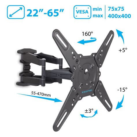 Кронштейн на Стену Kromax Atlantis-45 Grey Titan купить на OZON по ...