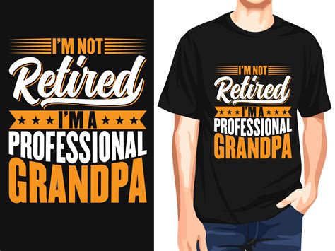 Retired Grandpa Vector T Shirt Design Graphic By Trendy Creative