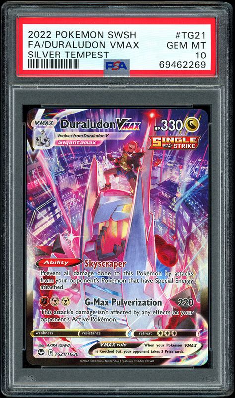 Mavin PSA 10 2022 Pokemon SWSH Silver Tempest TG21 Duraludon VMAX