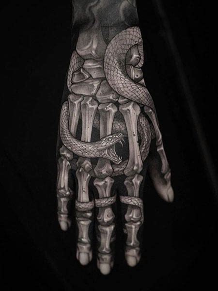 View 16 Realistic Tattoo Skeleton Hand Drawing