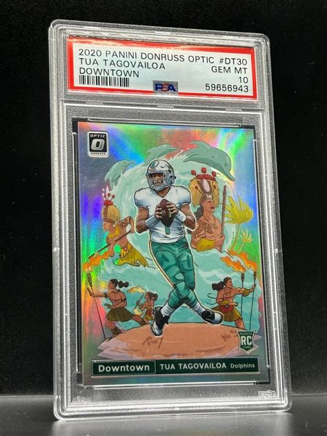 Tua Tagovailoa 2020 Donruss Optic DOWNTOWN RC No DT 30 PSA 10 Gem Mint