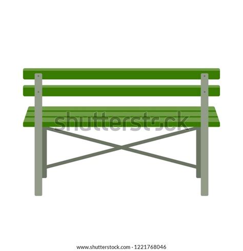 Park Bench Vector Illustration Flat Style Stock Vector Royalty Free 1221768046 Shutterstock