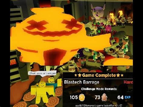 Roblox Tower Heroes Blastech Barrage Molten Brawler HARD MODE YouTube