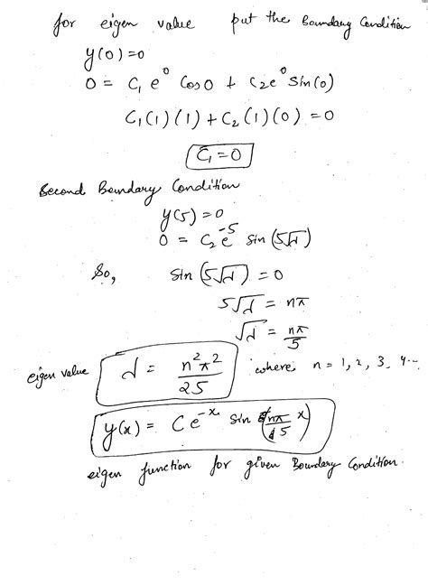 Solved Find The Eigenvalues And Eigenfunctions For The Given