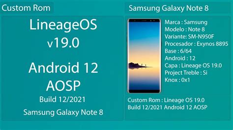 LineageOS 19 0 Android 12 Build 12 2021 Samsung Galaxy Note 8 YouTube