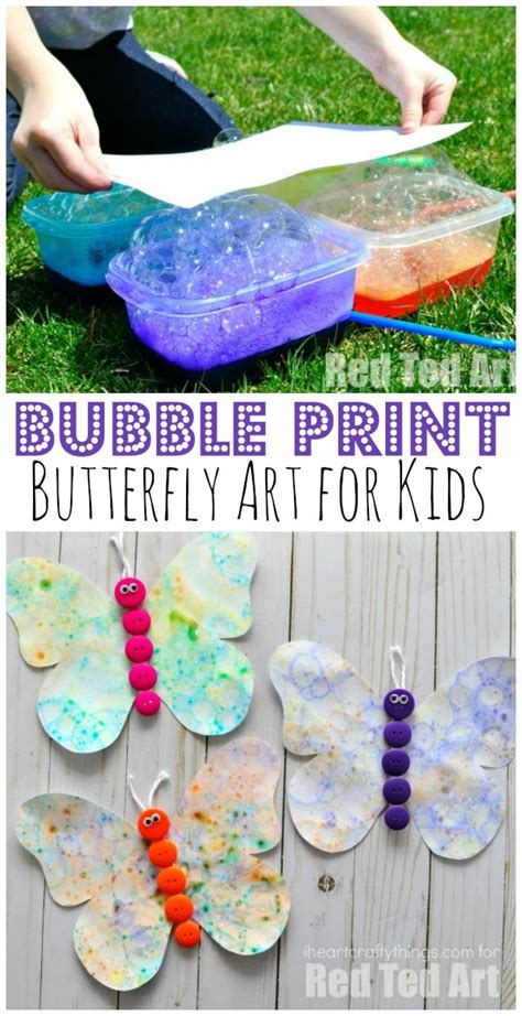 Bubble Art Butterflies - Red Ted Art's Blog