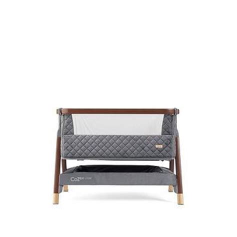 Tutti Bambini Cozee Luxe Bedside Crib - Walnut/Slate, Slate by Very ...
