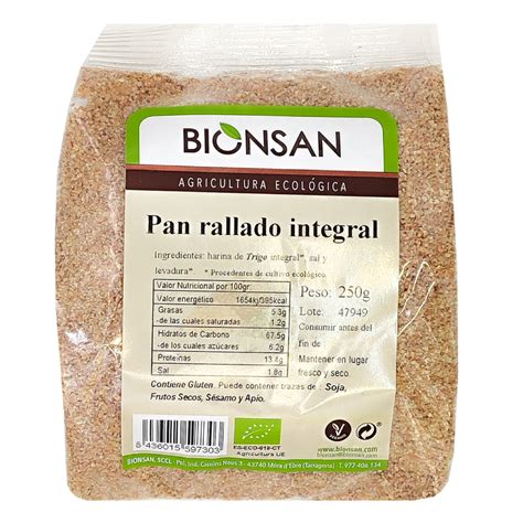 Pan Rallado Integral Ecológico 250g Bionsan