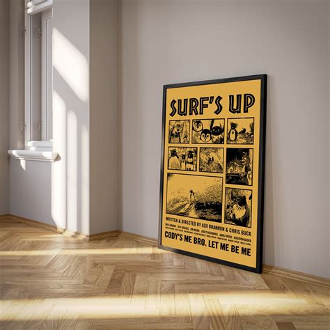 Surf's up Poster Minimalist Movie Poster Retro Wall - Etsy