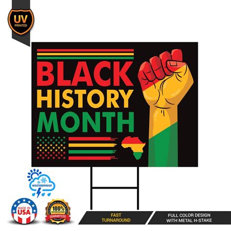 Black History Month Yard Sign Voila Print Inc