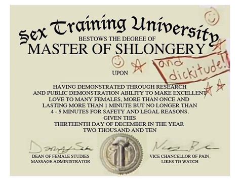 I Took A Grainy Screen Shot Of The Certificate From Sex Training And