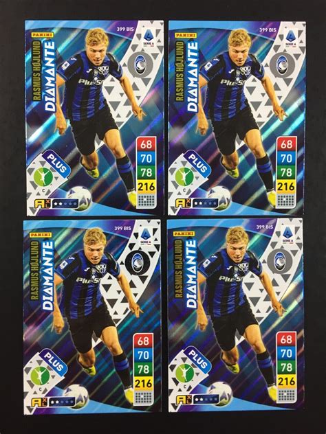 Rasmus Hojlund Rookie 4 Card Panini Calciatori Adrenalyn 2022 2023 23