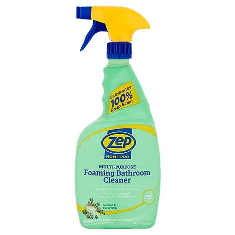 Zep Home Pro Multi Purpose Sea Salt And Eucalyptus Foaming Bathroom Cleaner 32 Fl Oz Shoprite