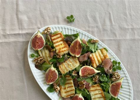 Halloumi Salade Met Vijgen Lekker Tafelen