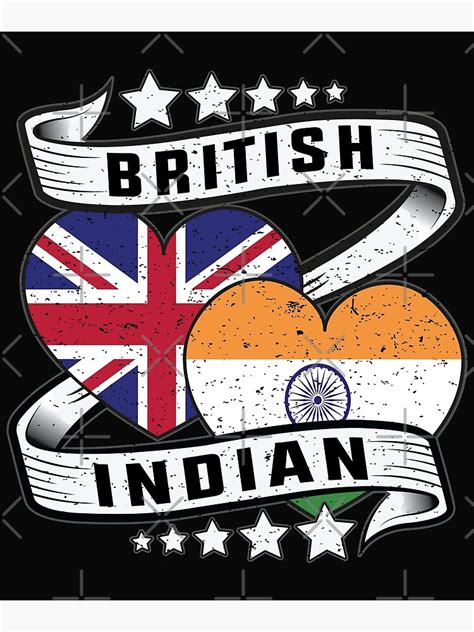 British And Indian Shirt Half British And Half Indian Flag Poster For