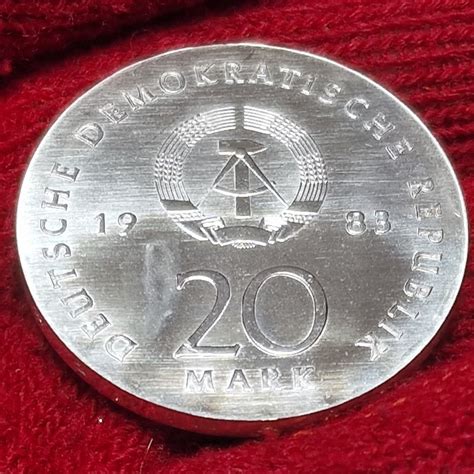 Deutsche Demokratische Republik DDR 20 Mark Silber Gedenkmuenze 1983 A